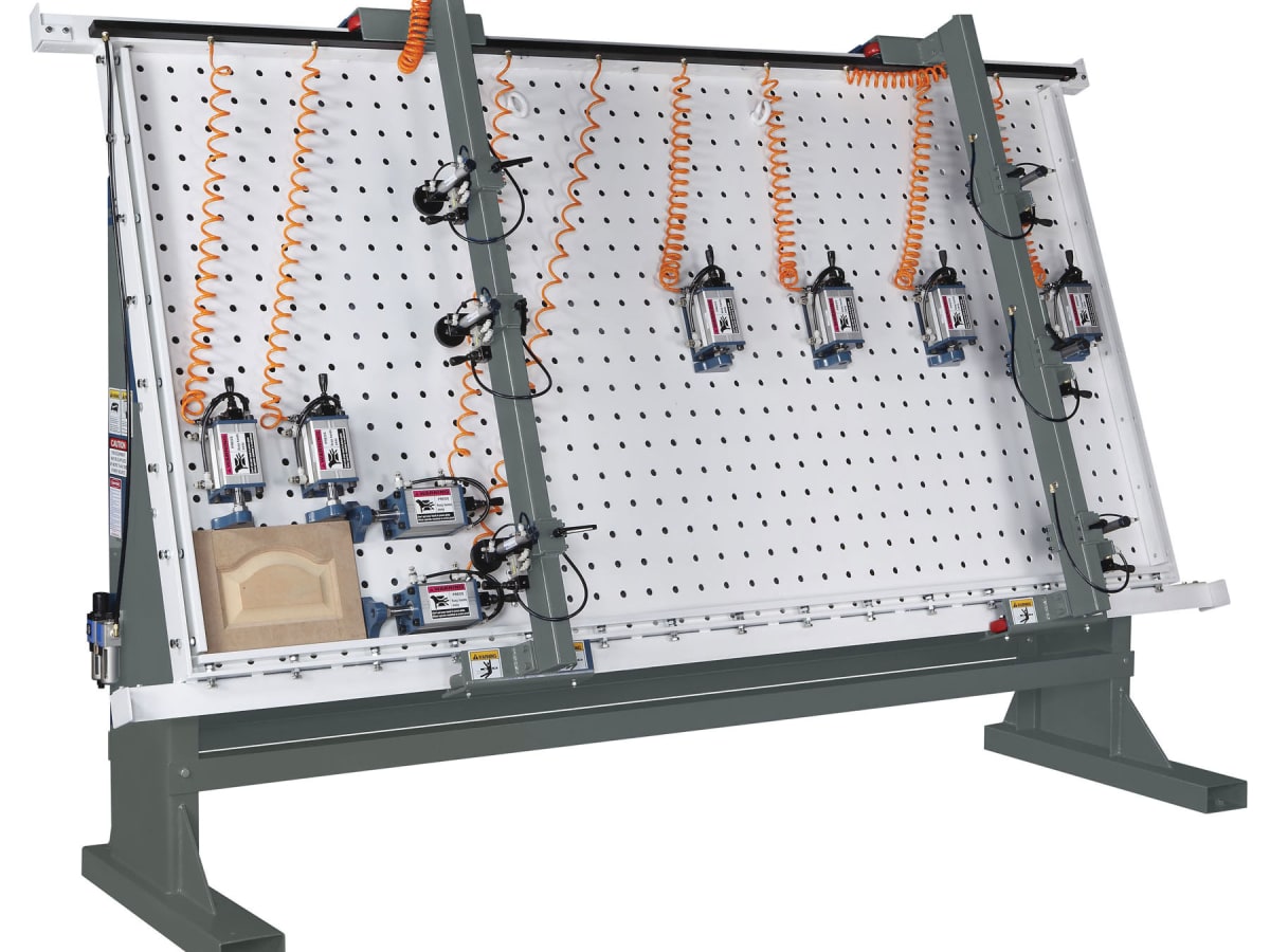 Pneumatic cabinet deals door clamp