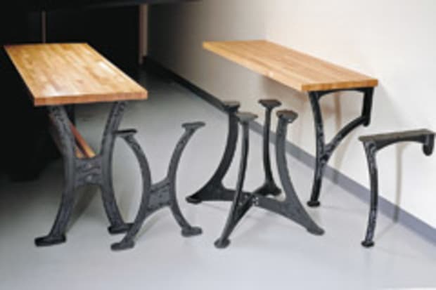 wrought iron stool legs