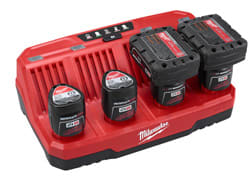 Milwaukee adds four-bay battery charger - Woodshop News